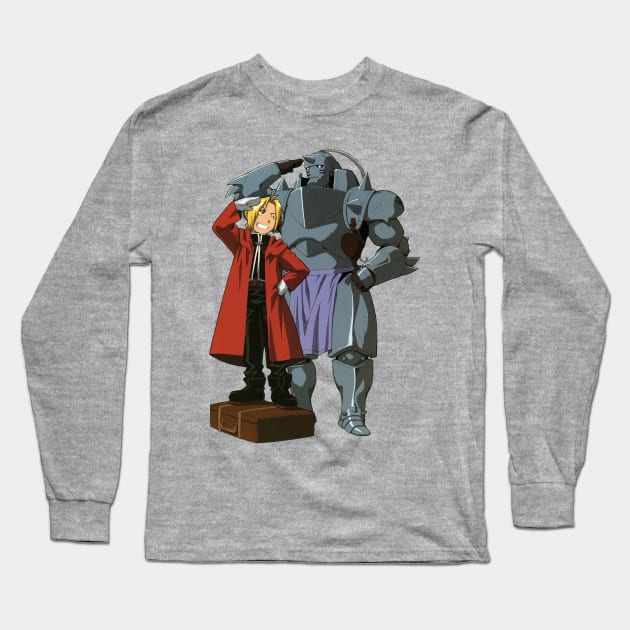 Brothers of Steel Long Sleeve T-Shirt by snespix